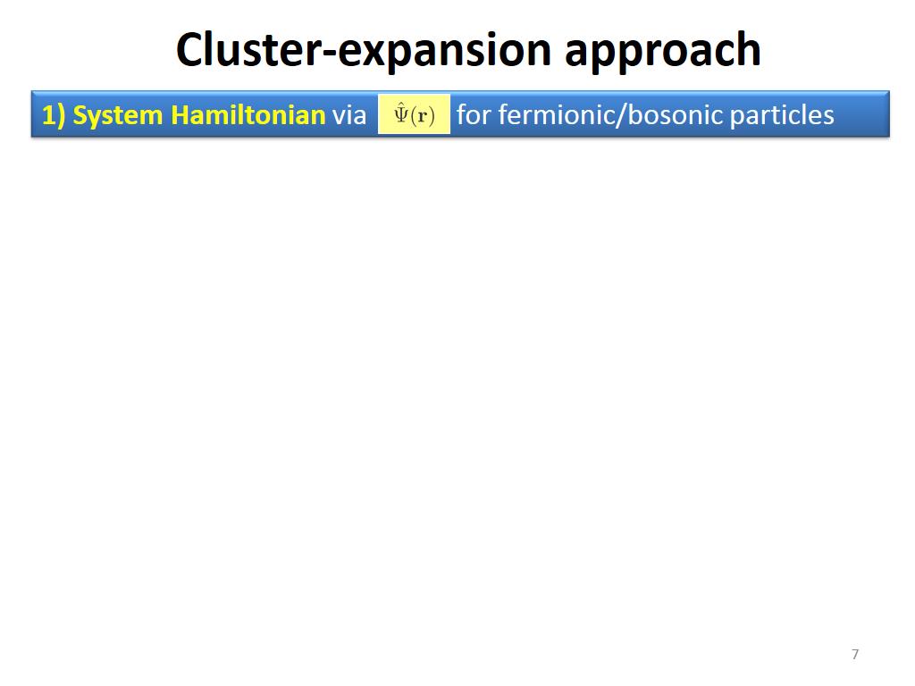 Cluster-expansion approach