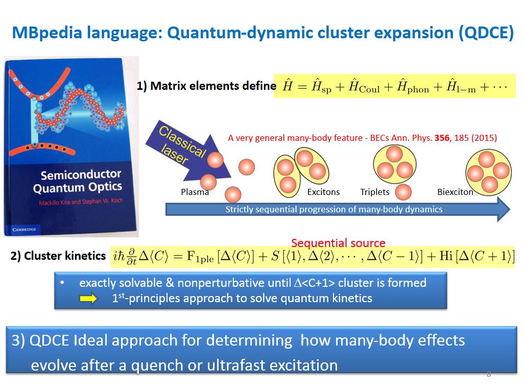 MBpedia language: Quantum-dynamic cluster expansion (QDCE)