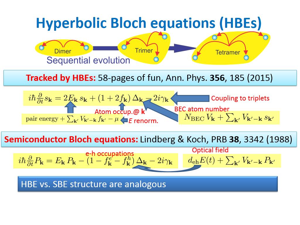 Hyperbolic Bloch equations (HBEs)