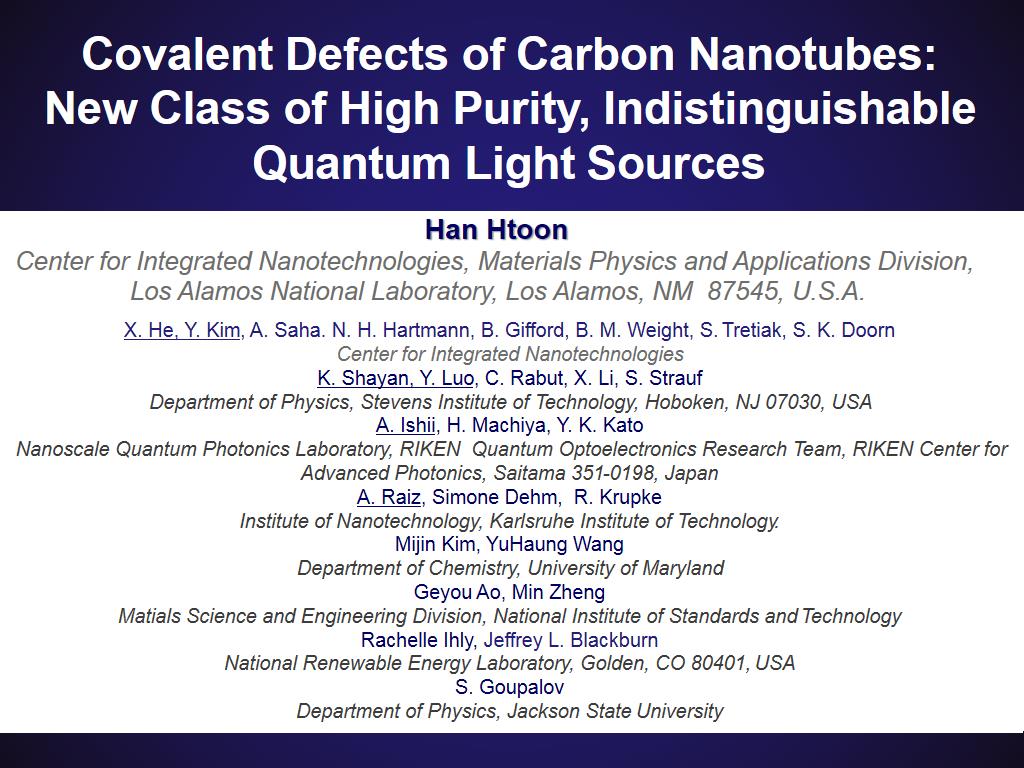 Covalent Defects of Carbon Nanotubes: New Class of High Purity, Indistinguishable Quantum Light Sources