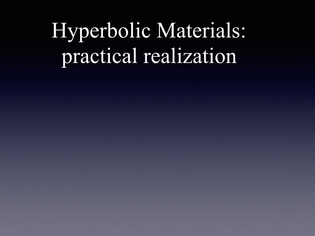 Hyperbolic Materials:
