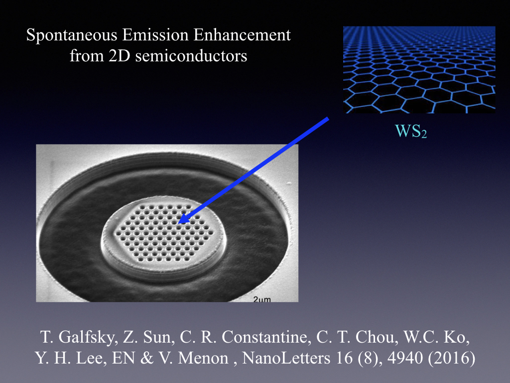 Spontaneous Emission Enhancement from 2D semiconductors