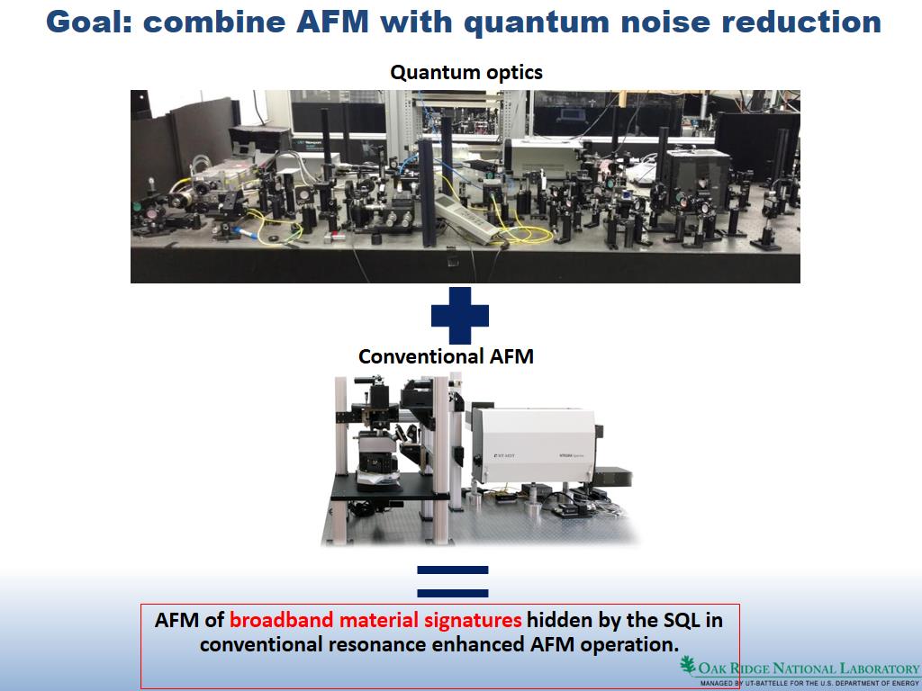 Goal: combine AFM with quantum noise reduction