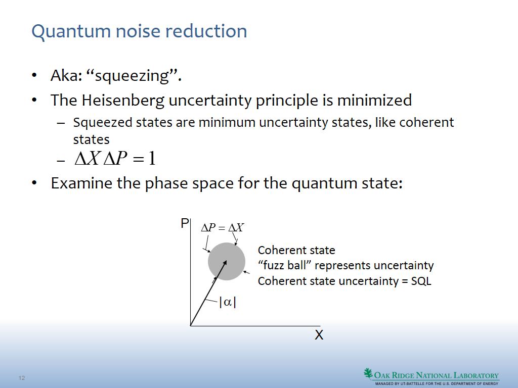 Quantum noise reduction