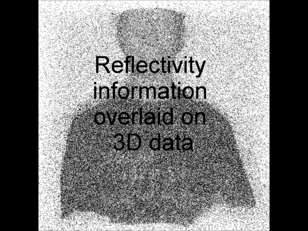 Reflectivitty Information overlaid on 3D data