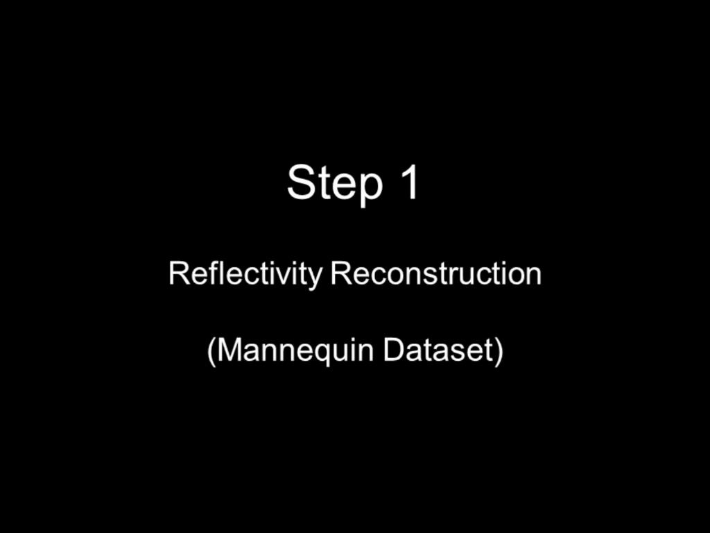 Step 1 Reflctivity Reconstruction