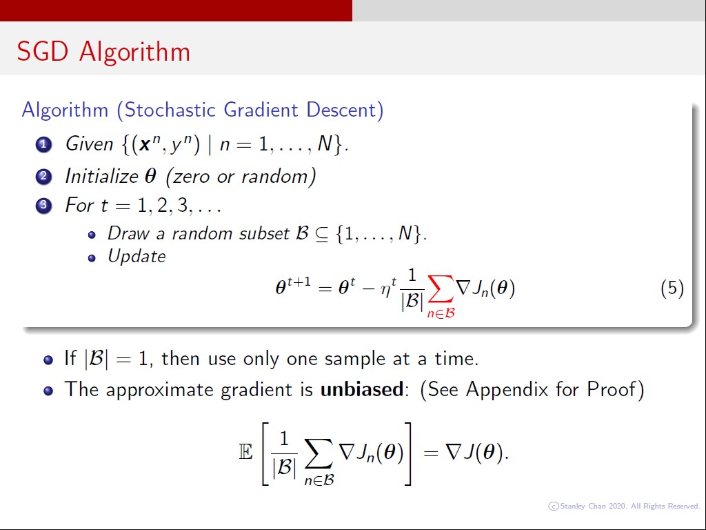 SGD Algorithm