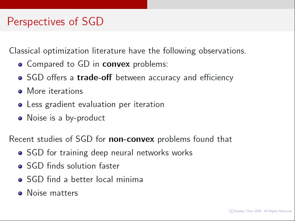 Perspectives of SGD