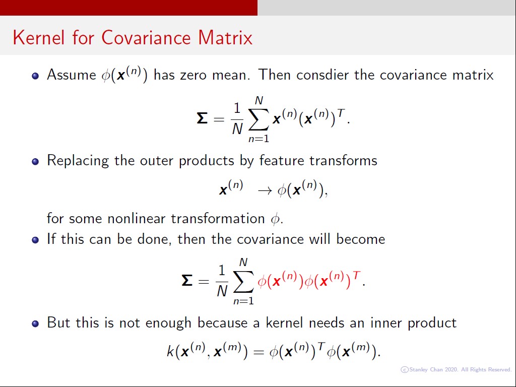 Kernel for Covariance Matrix