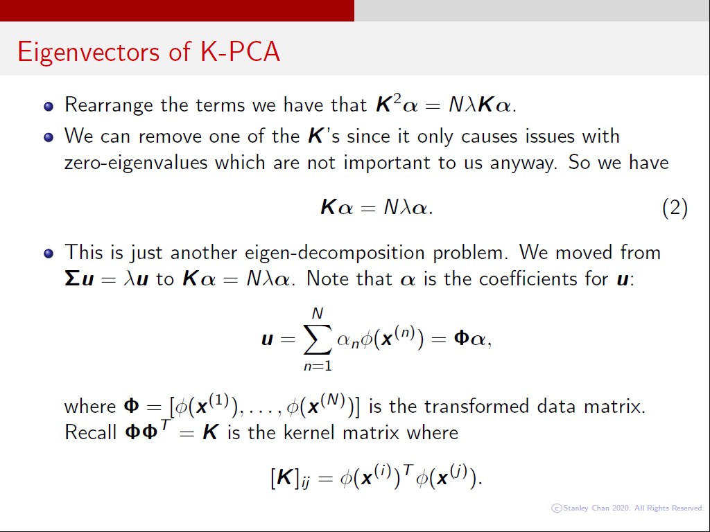Eigenvectors of K-PCA