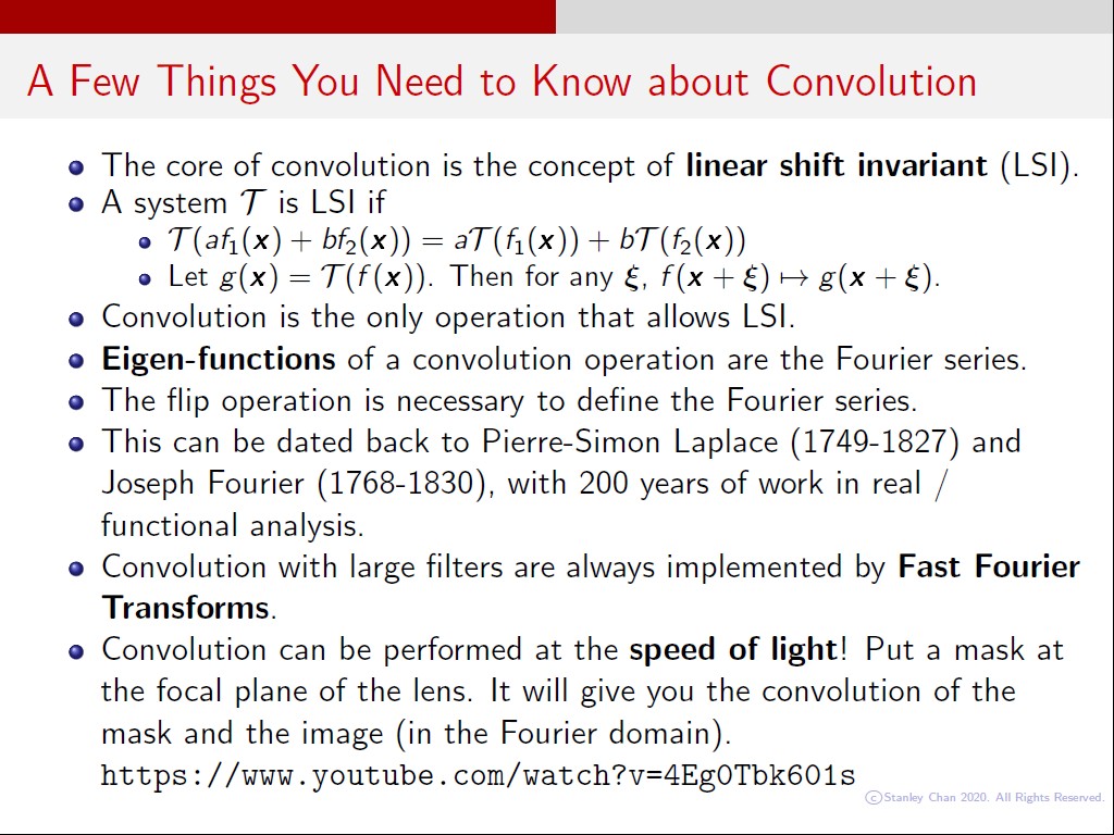 A Few Things You Need to Know about Convolution