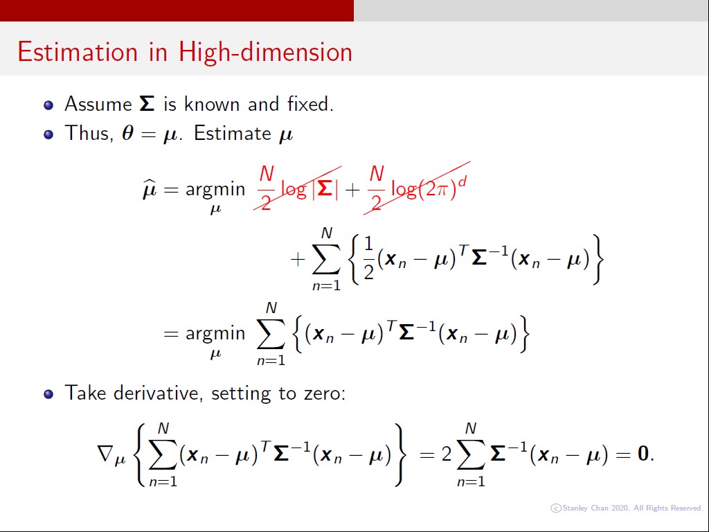 Estimation in High-dimension