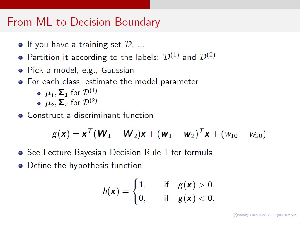 From ML to Decision Boundary