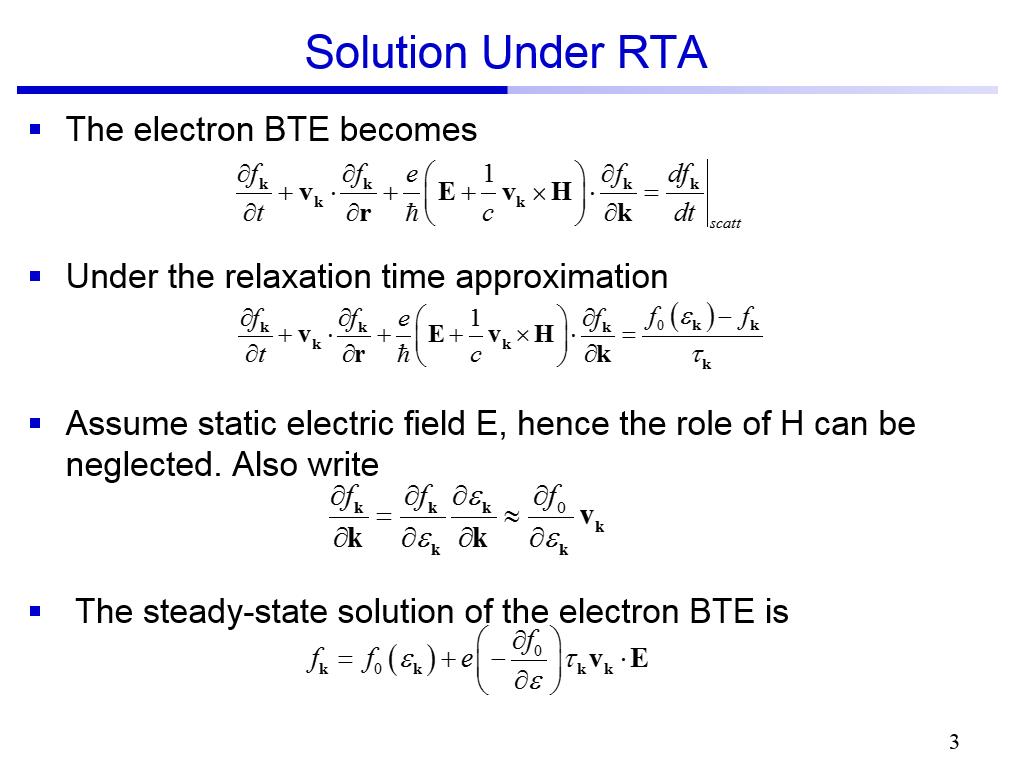 Solution Under RTA