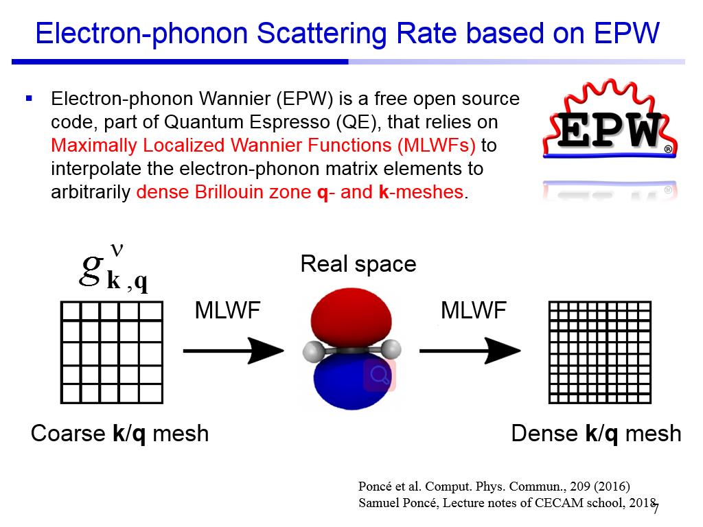 Electron-phonon Scattering Rate based on EPW