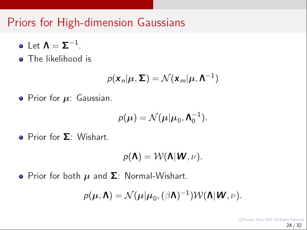 Priors for High-dimension Gaussians