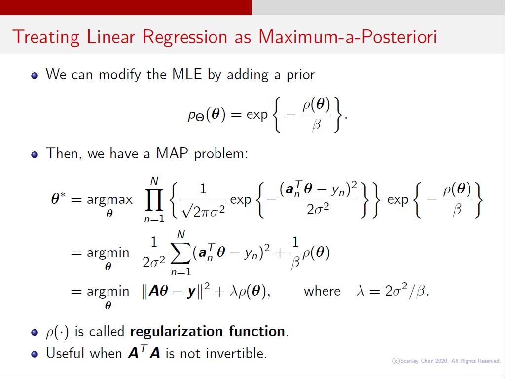 Treating Linear Regression as Maximum-a-Posteriori