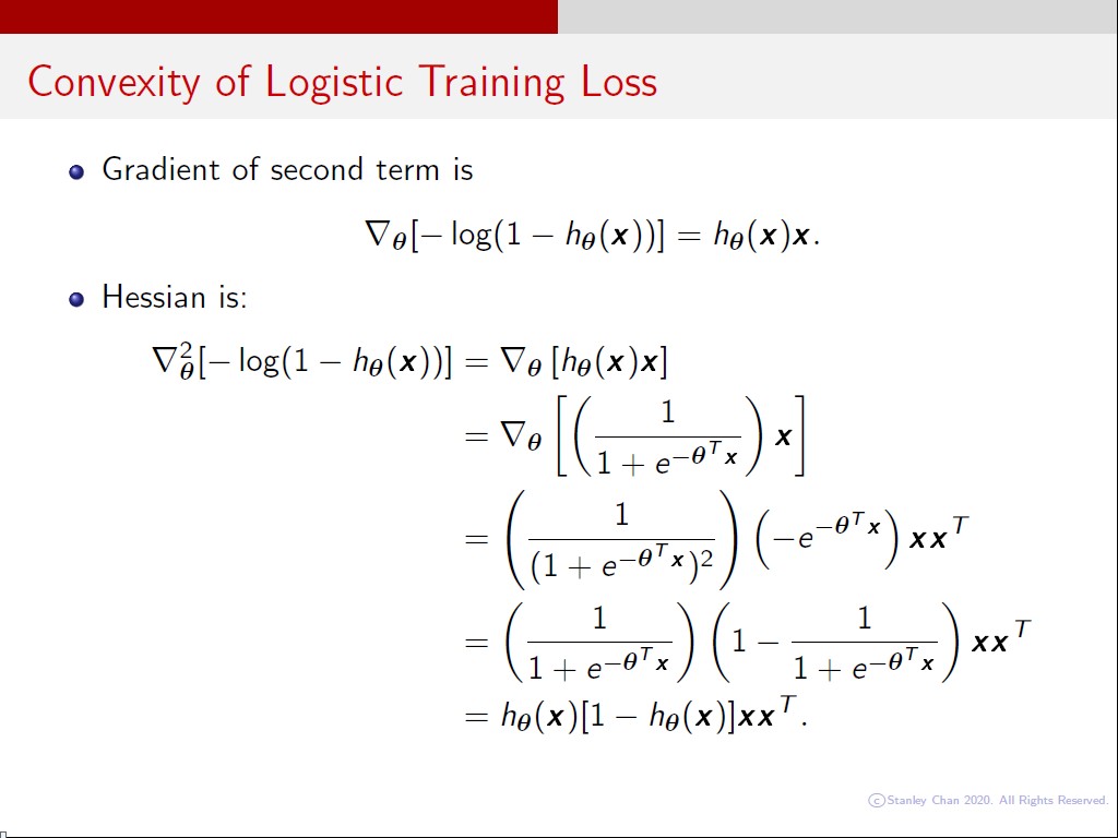 Convexity of Logistic Training Loss