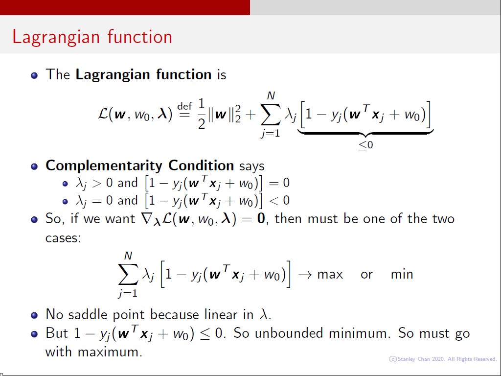 Lagrangian function