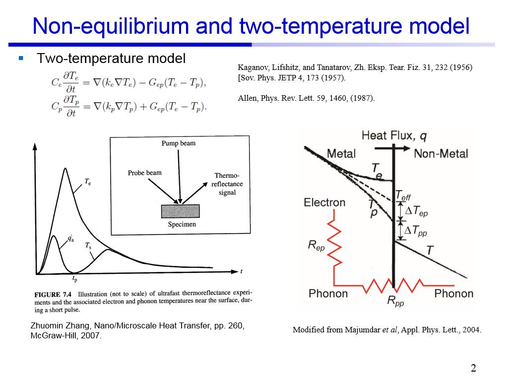 Non-equilibrium and two-temperature model