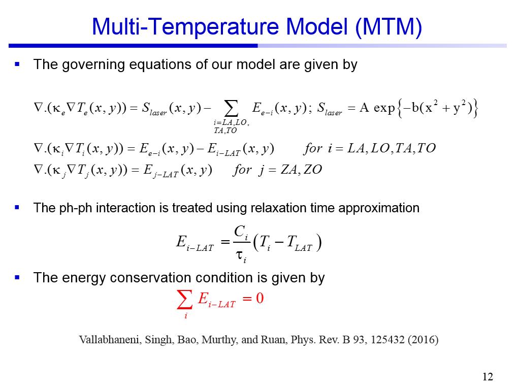 Multi-Temperature Model (MTM)