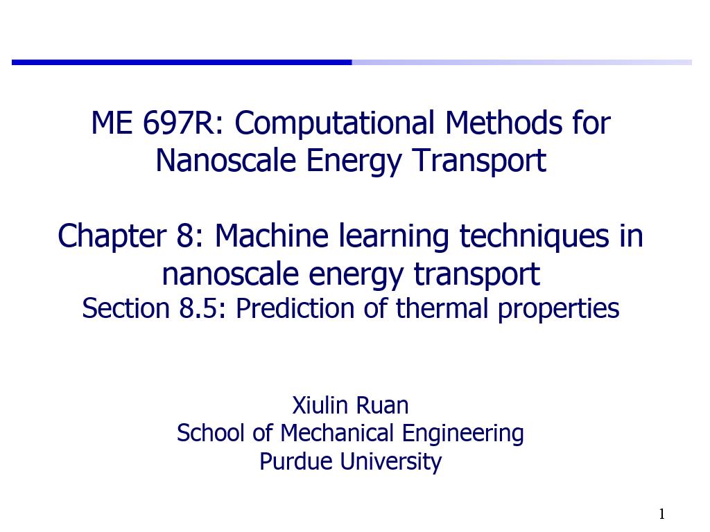 Lecture 8.5: Prediction of thermal properties