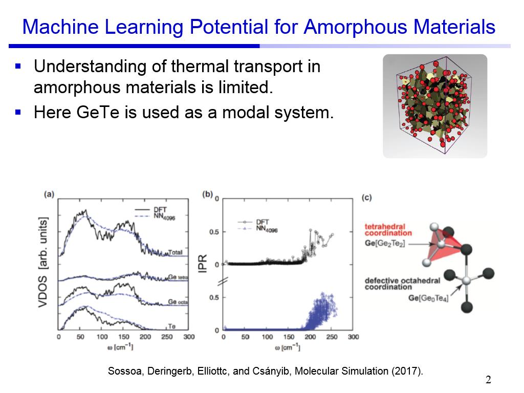 Machine Learning Potential for Amorphous Materials