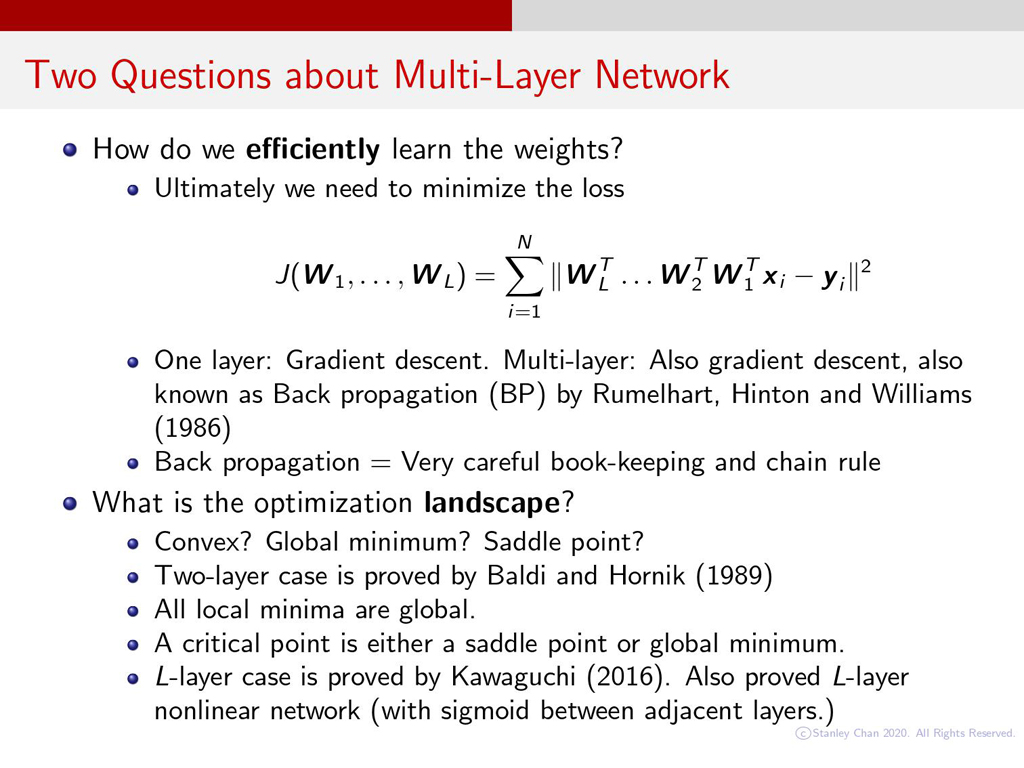 Two Questions about Multi-Layer Network