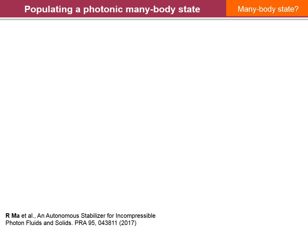 Populating a photonic many-body state