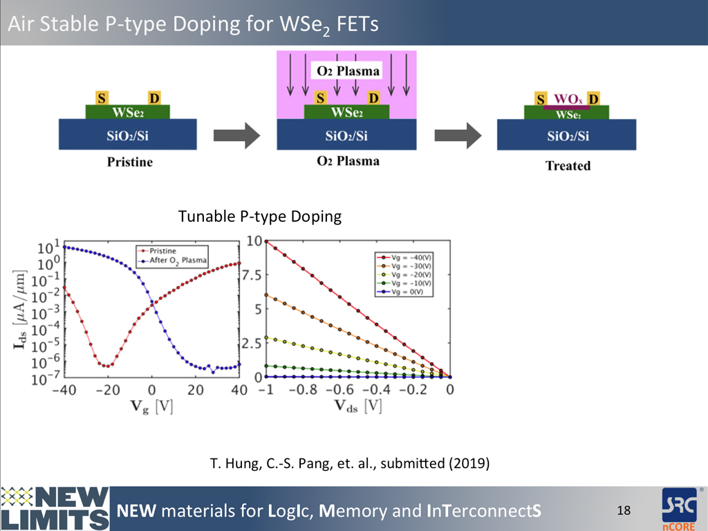 Air Stable P-type Doping for WSe2 FETs