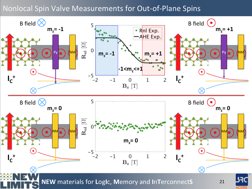 Nonlocal Spin Valve Measurements for Out-of-Plane Spins