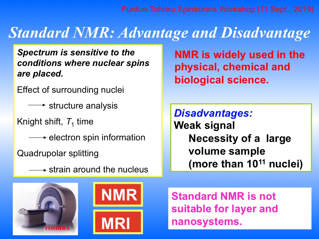 Standard NMR: Advantage and Disadvantage
