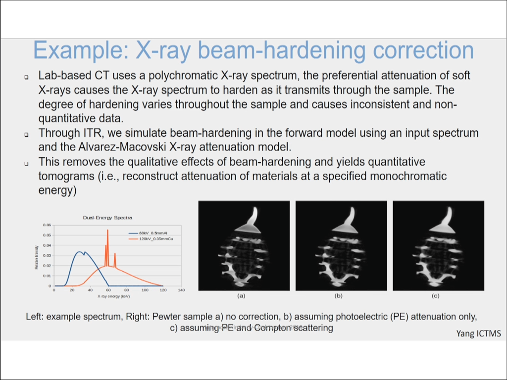 Example: X-ray beam-hardening correction