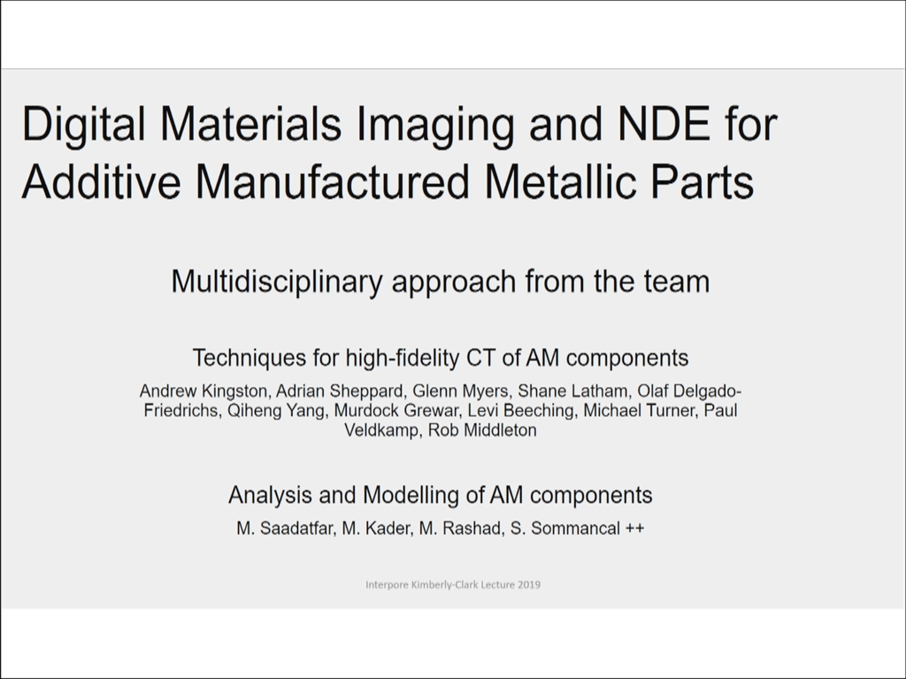 Digital Materials Imaging and NDE