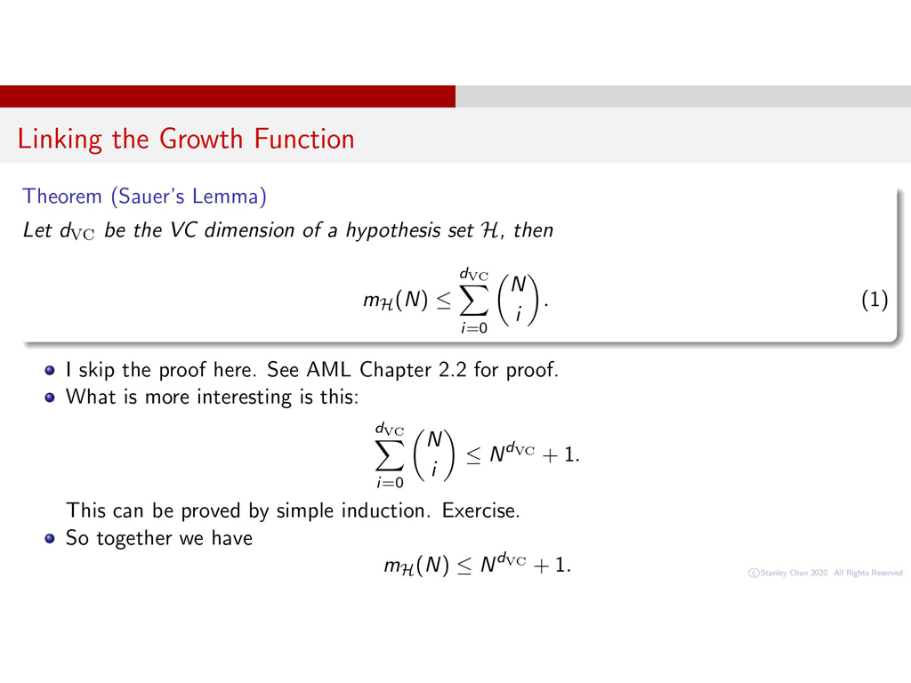 Linking the Growth Function
