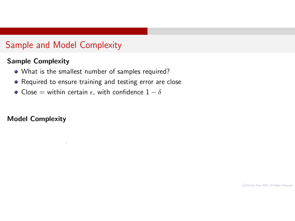 Sample and Model Complexity