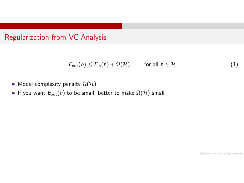 Regularization from VC Analysis