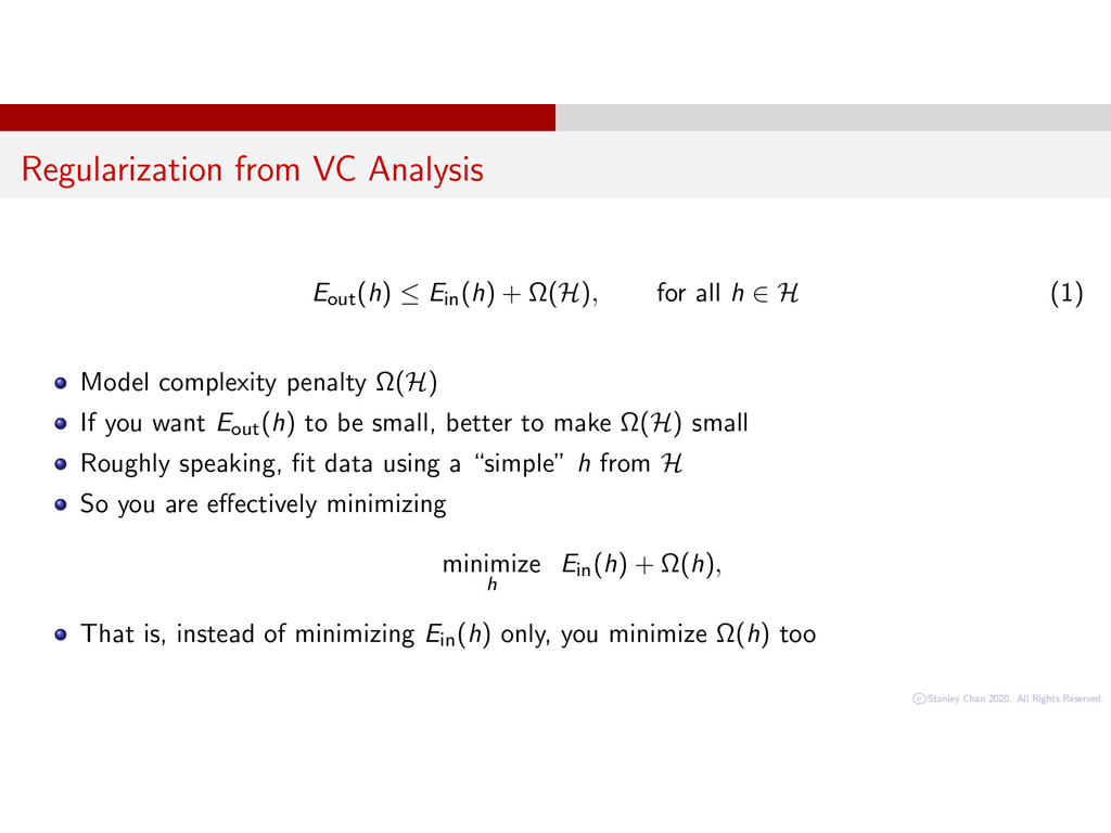 Regularization from VC Analysis