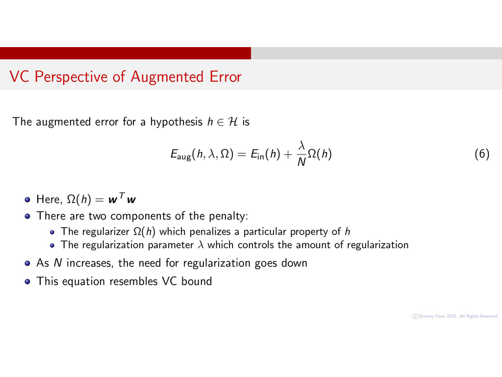 VC Perspective of Augmented Error