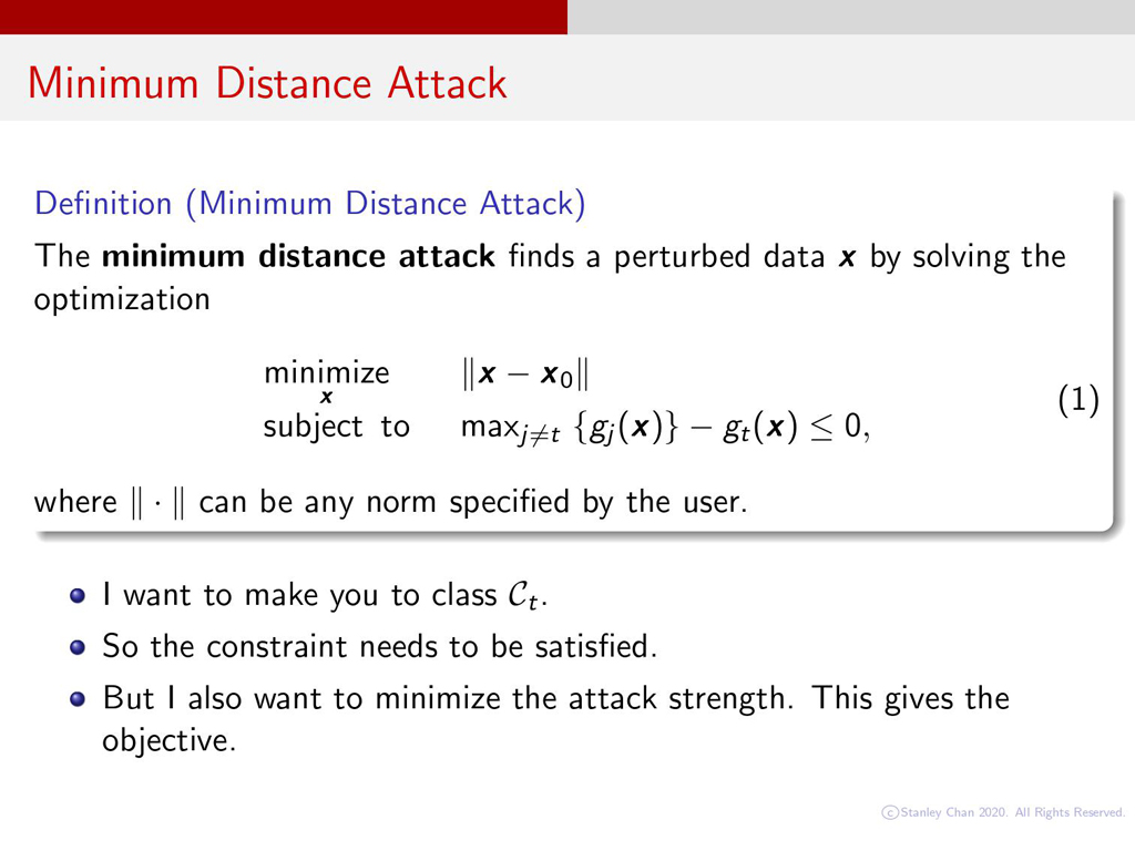 Minimum Distance Attack