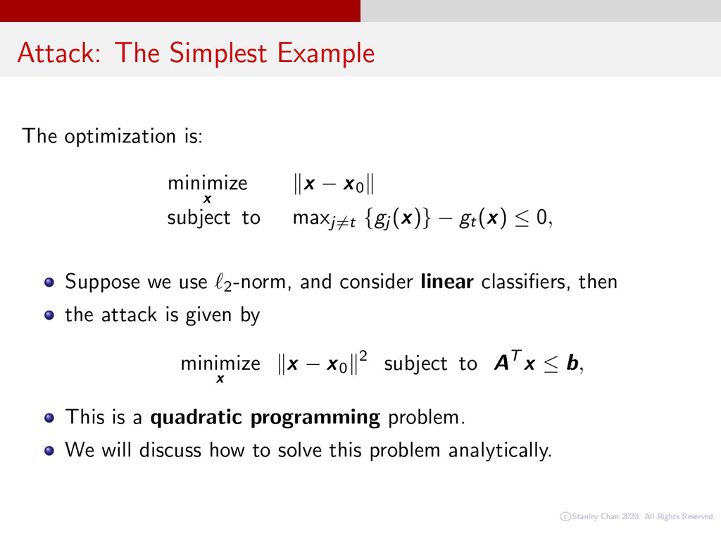Attack: The Simplest Example