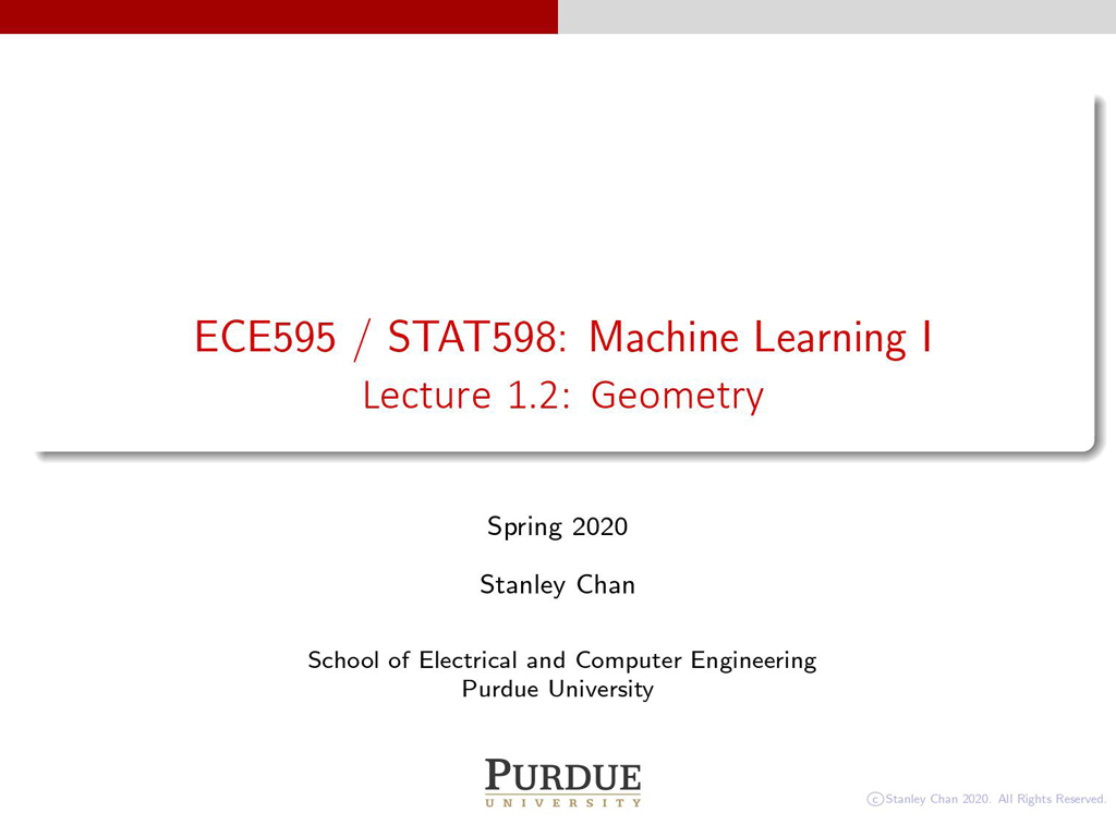 Lecture 1.2: Geometry