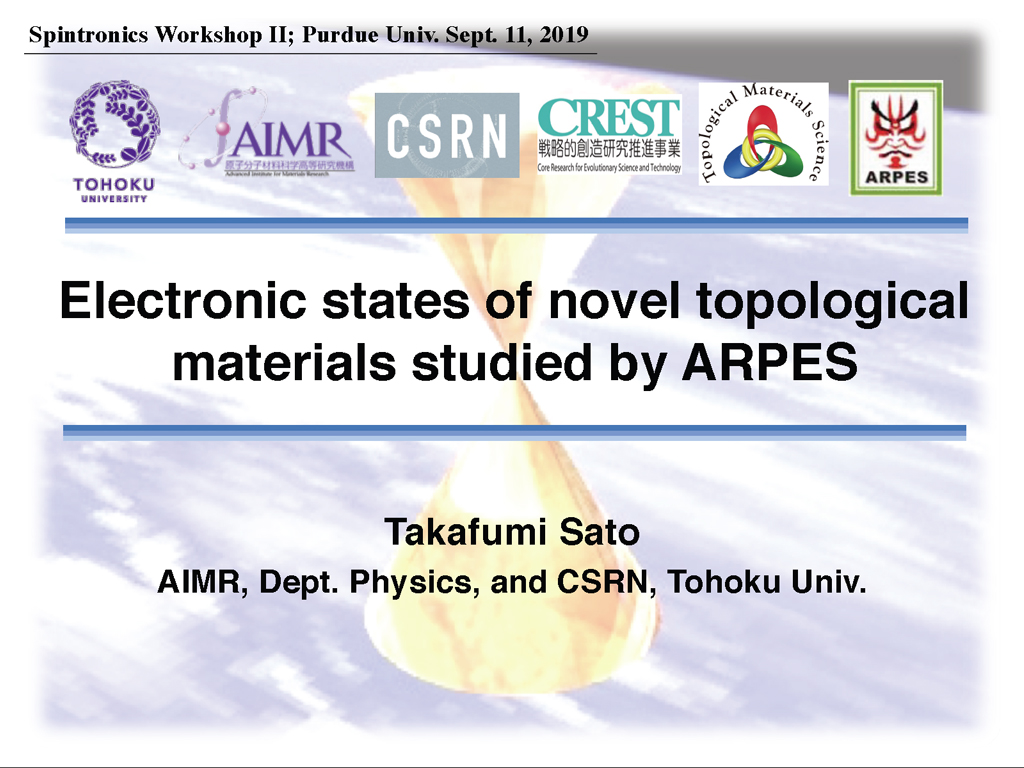 Electronic states of novel topological materials studied by ARPES