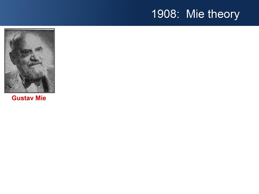 1908: Mie theory