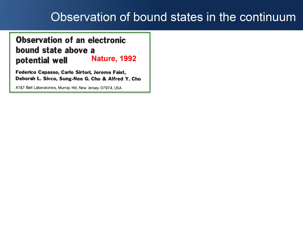 Observation of bound states in the continuum