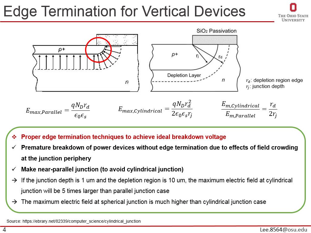Edge Termination for Vertical Devices