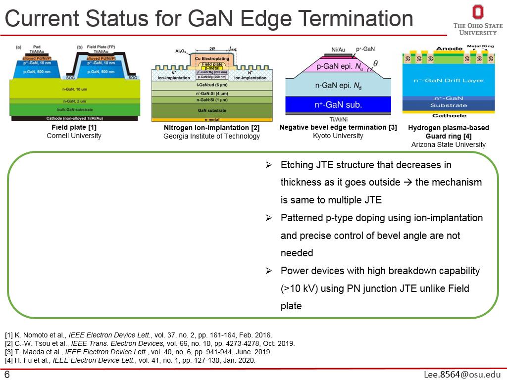 Current Status for GaN Edge Termination