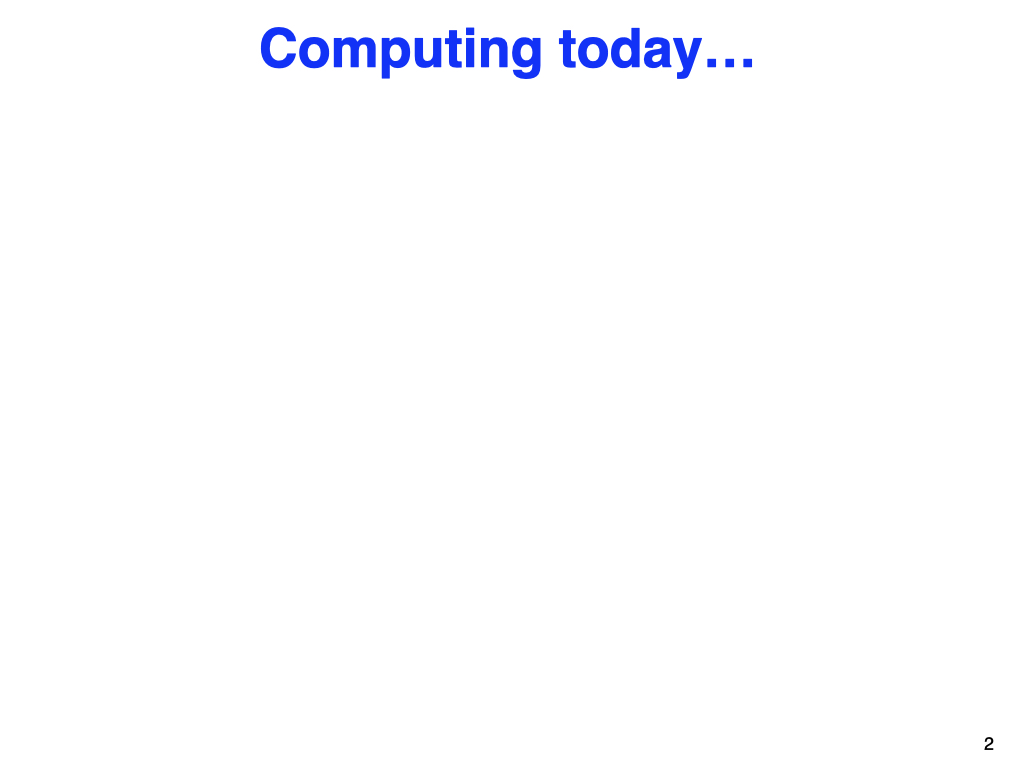 Computing today…