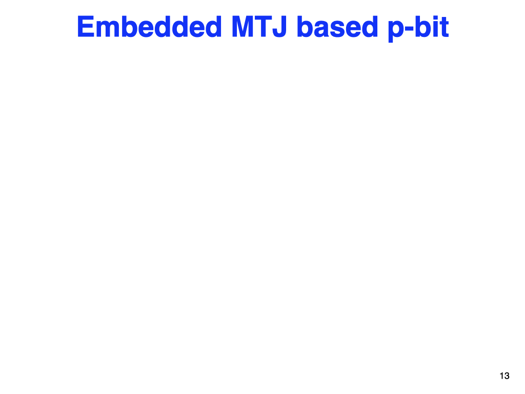 Embedded MTJ based p-bit