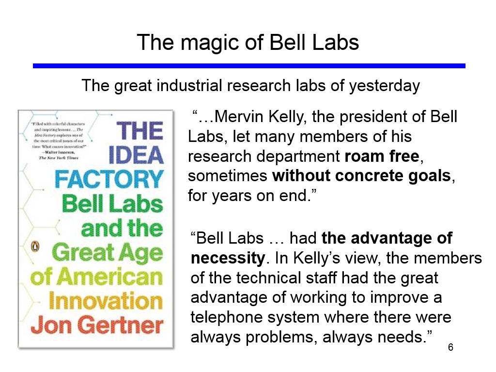 The magic of Bell Labs